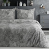 Povlečení 220x200 cm z bavlněného saténu, stříbrné a ocelové