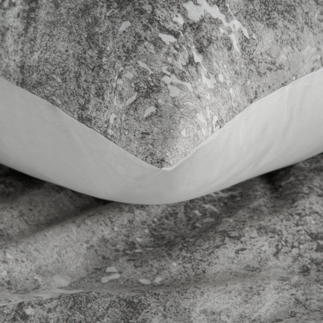 Povlečení 220x200 cm z bavlněného saténu, stříbrné a ocelové