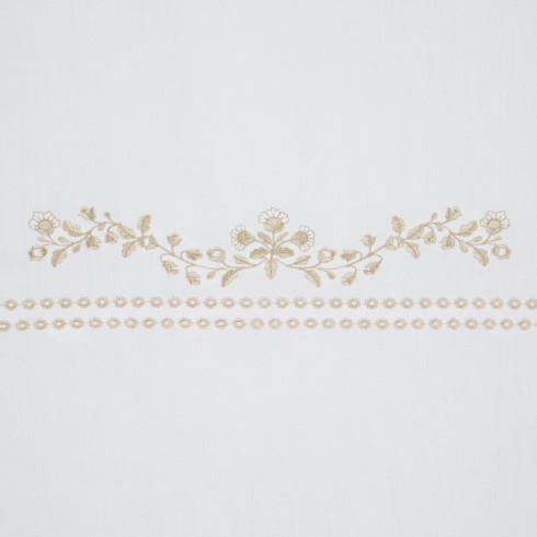 Povlečení 220x200 cm saténové bavlněné, bílé a béžové