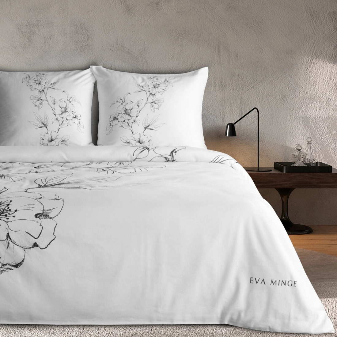 Povlečení 220x200 cm saténové bavlněné, bílé a černé