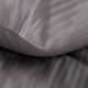 Obliečky 220x200 cm saténové bavlnené sivé s jemným prúžkovaným vzorom