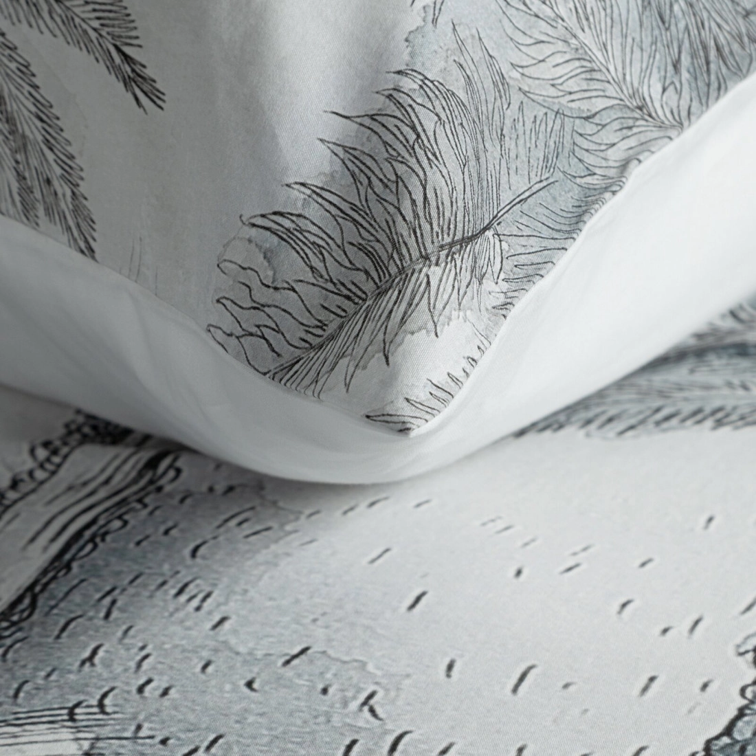 Obliečky 220x200 cm saténové bavlnené, svetlosivé a oceľovosivé