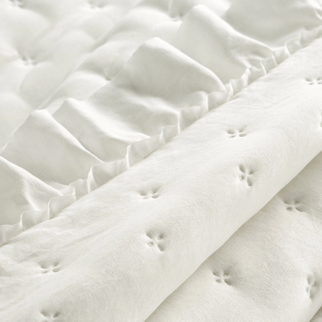 Mikrovláknový přehoz 170×210 cm, krémový