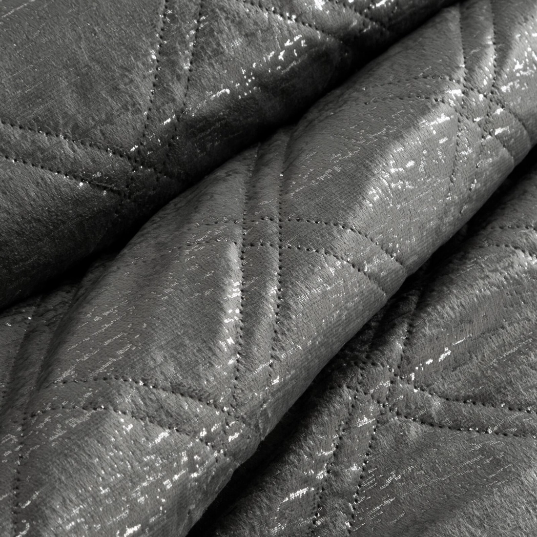 Prehoz 170x210 cm mikrovláknový s karo vzorom, oceľový