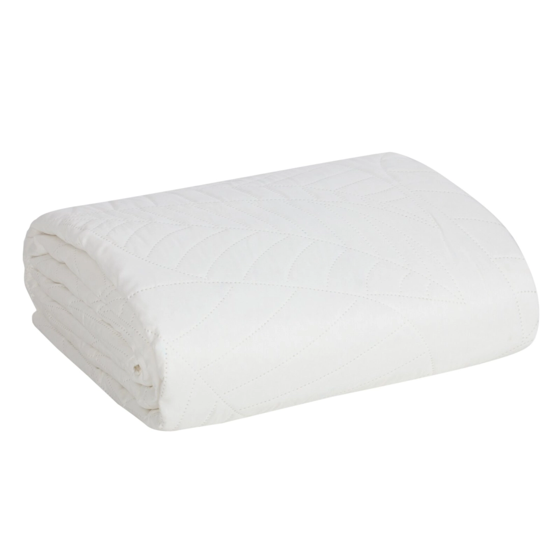 Prehoz 170x210 cm mikrovláknový s listovým vzorom, biely