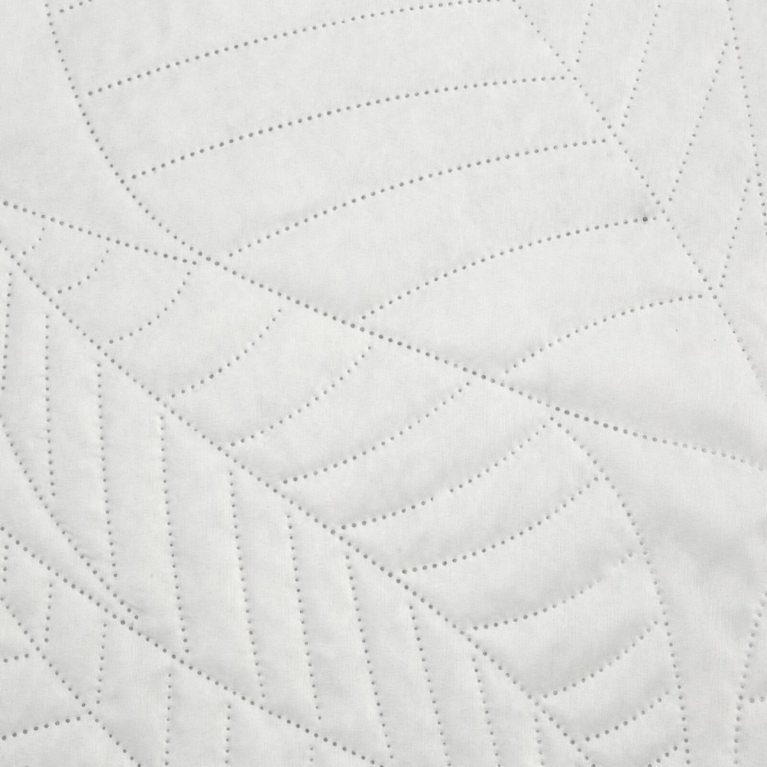 Prehoz 170x210 cm mikrovláknový s listovým vzorom, biely