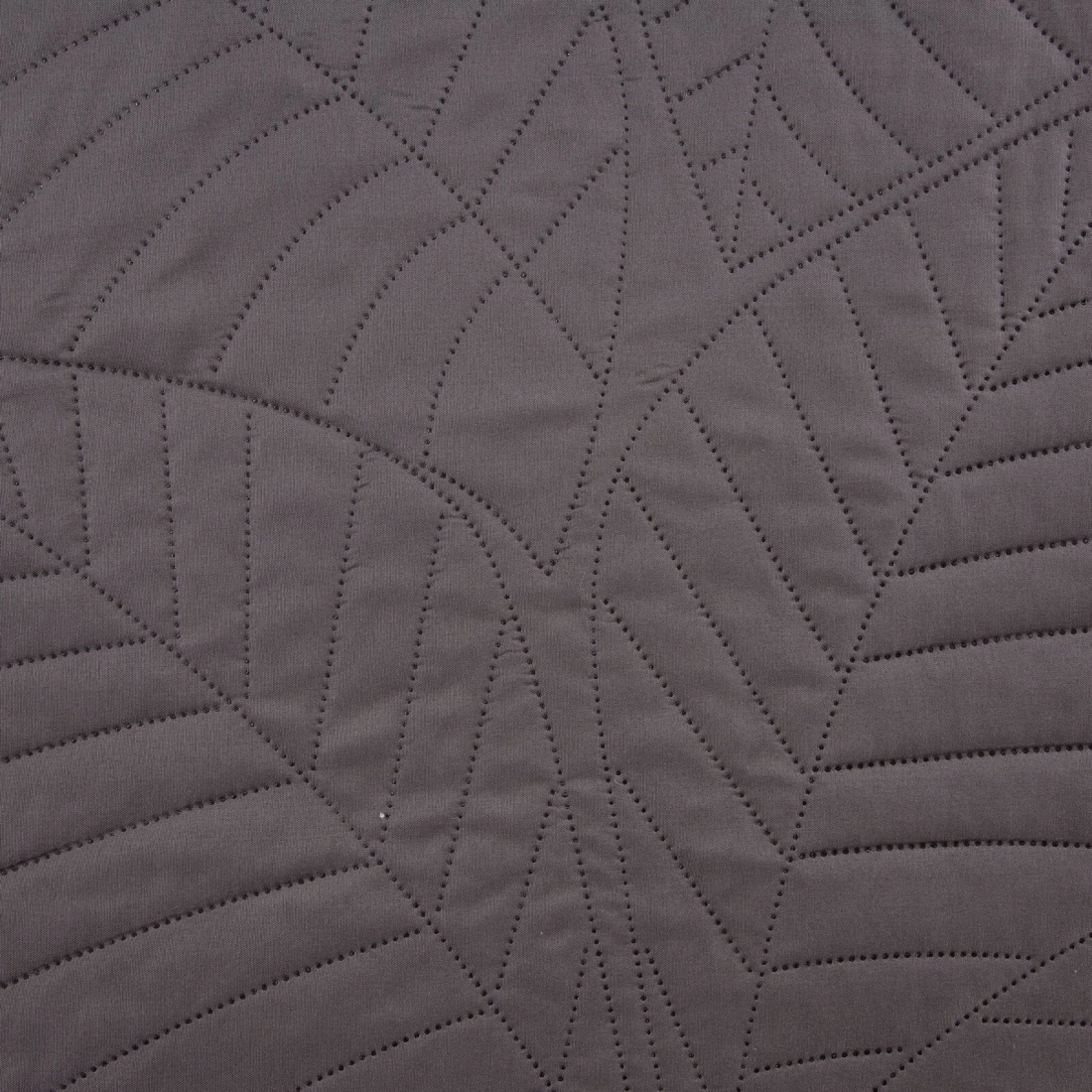 Prehoz 170x210 cm mikrovláknový s listovým vzorom, grafitový