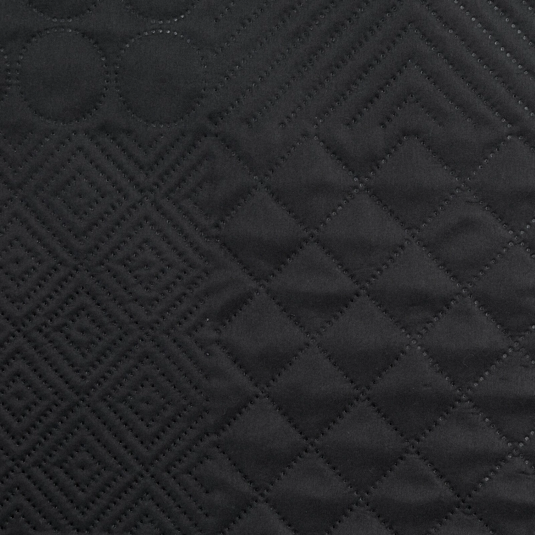 Prehoz 170x210 cm mikrovláknový s patchworkovým vzorom, čierny