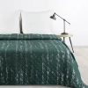 Prehoz 170x210 cm mikrovláknový, tmavozelený a strieborný