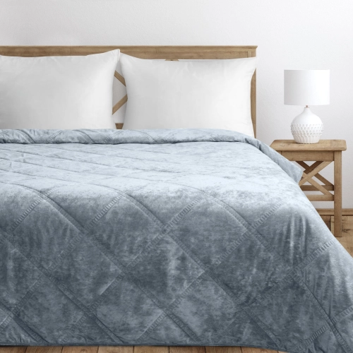 Prehoz 170x210 cm s geometrických vzorom kosoštvorcov, strieborný