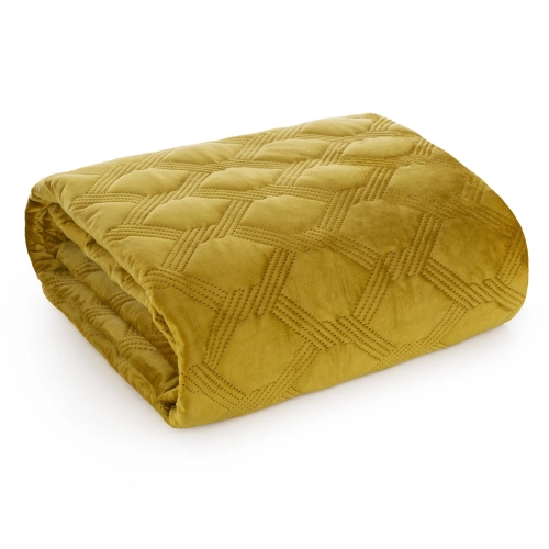 Prehoz 170x210 cm s geometrickým vzorom, medový