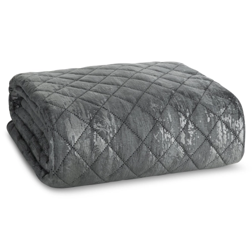 Prehoz 170x210 cm s geometrickým vzorom, oceľový a strieborný