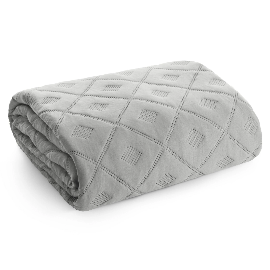 Prehoz 170x210 cm s geometrickým vzorom, strieborný