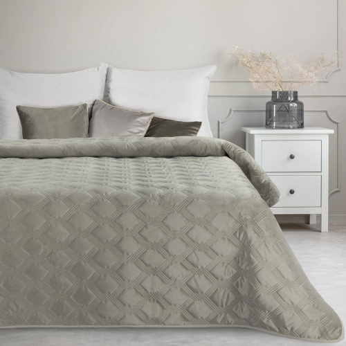 Prehoz 170x210 cm s geometrickým vzorom, strieborný