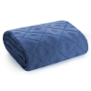 Prehoz 170x210 cm s geometrickým vzorom, tmavomodrý