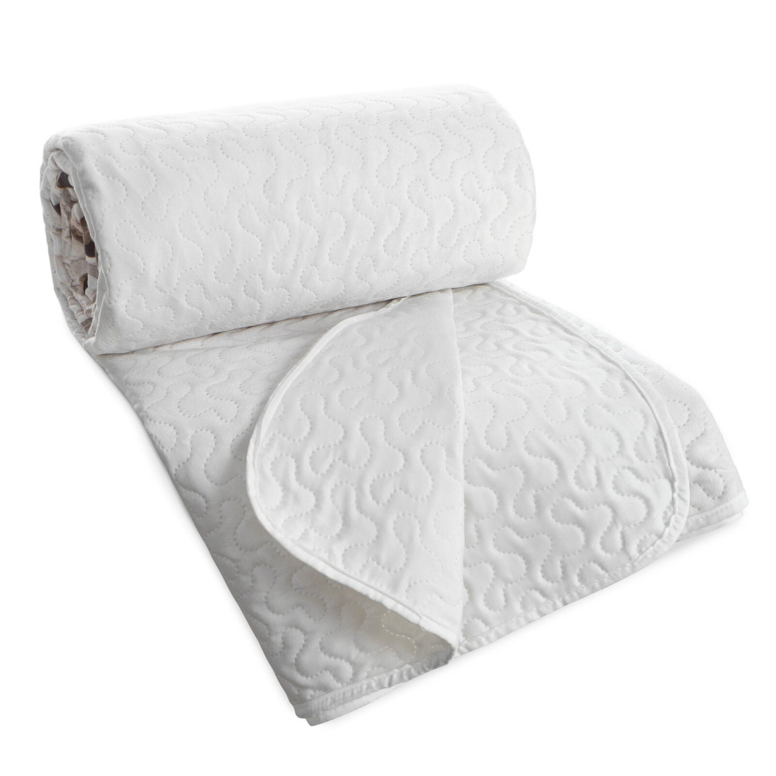 Prehoz 170x210 cm s motívom listov, biely a béžový