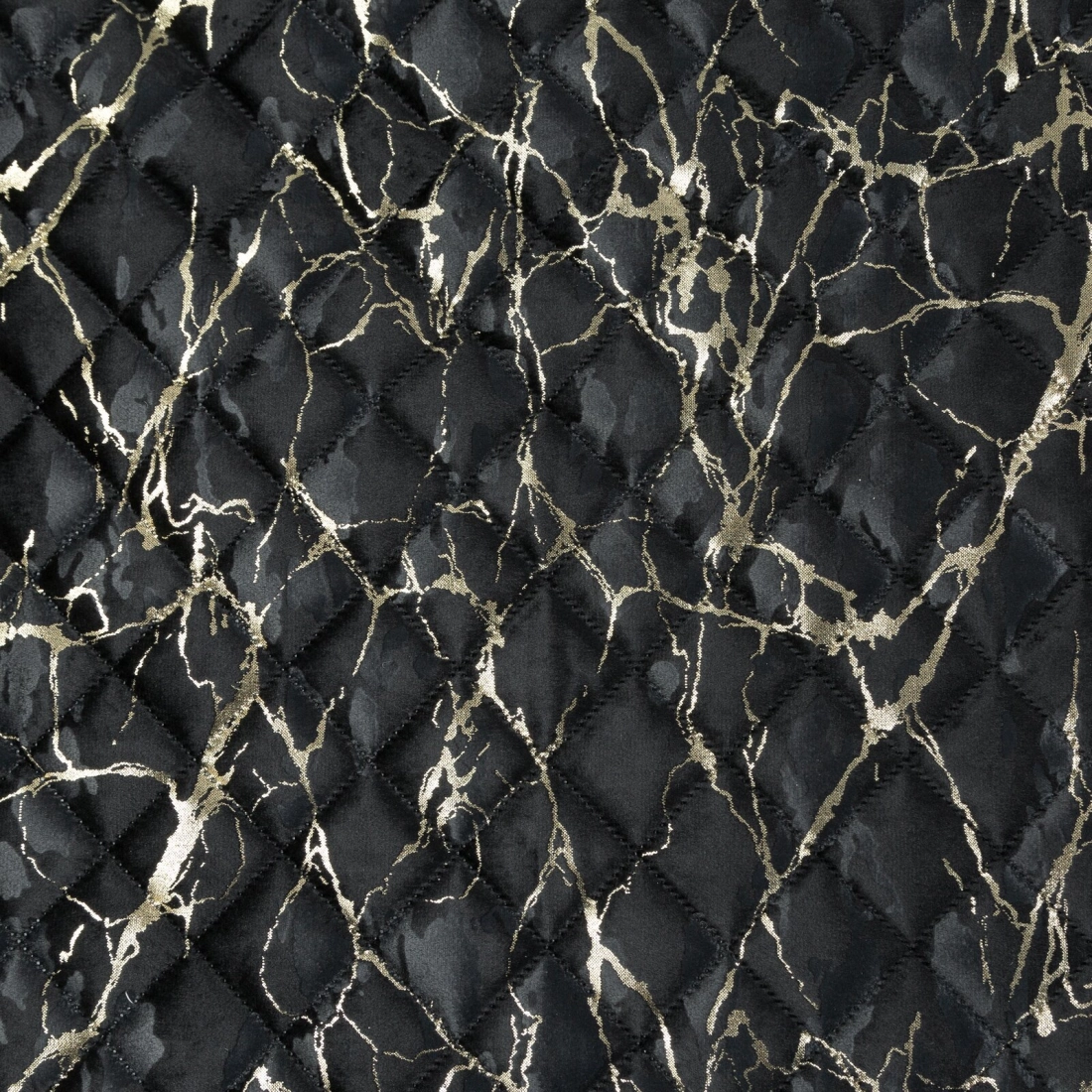 Prehoz 170x210 cm s mramorovým vzorom, čierny a zlatý