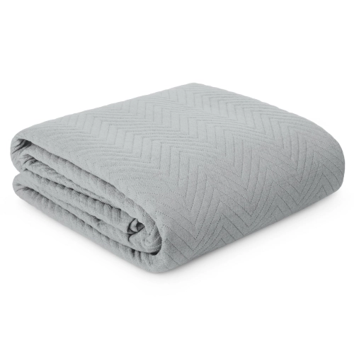 Prehoz 170x210 cm so vzorom rybej kosti, strieborný