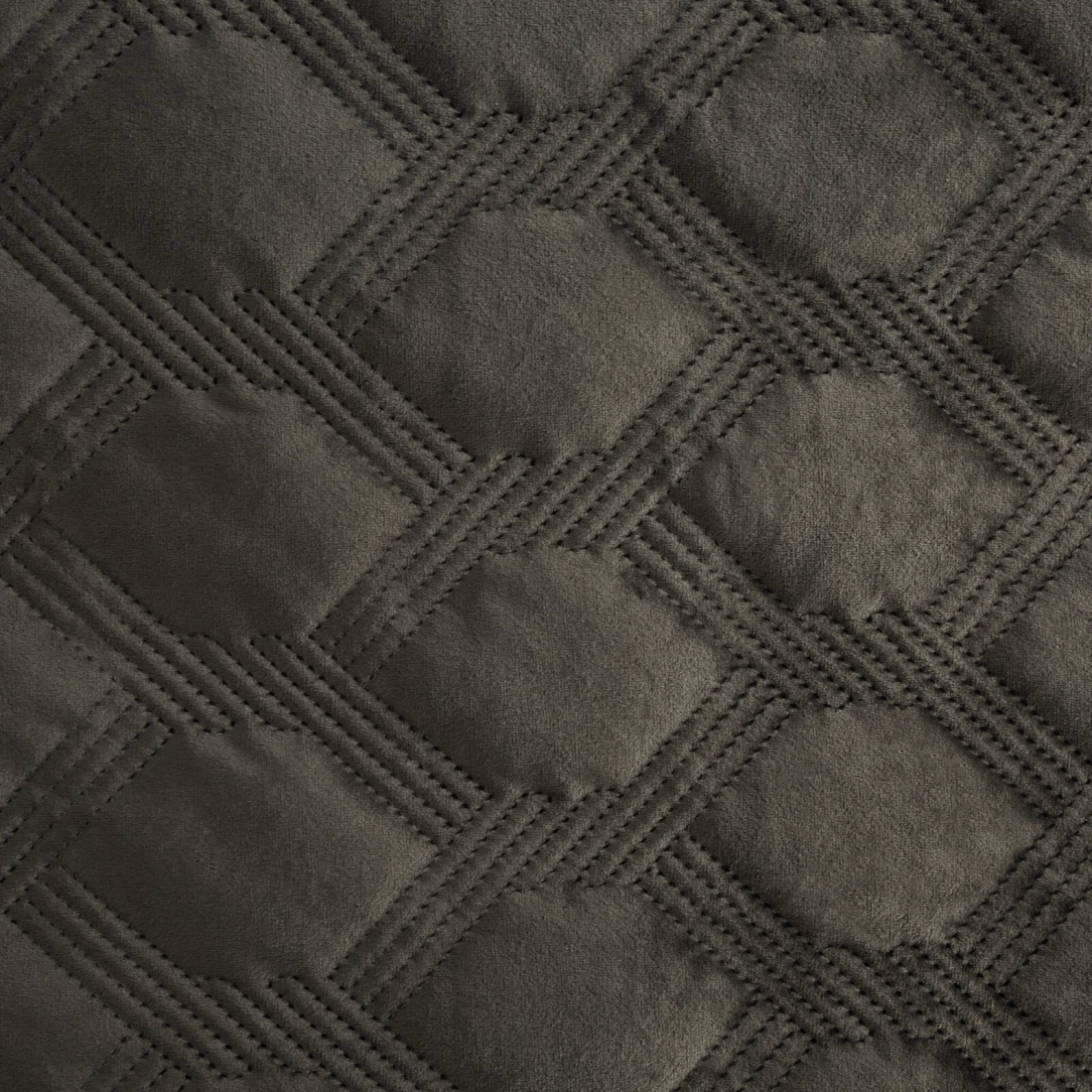 Prehoz 170x210 cm velúrový s geometrickým vzorom, tmavohnedý