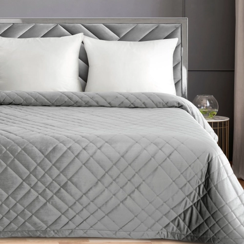 Prehoz 170x210 cm velúrový, strieborný