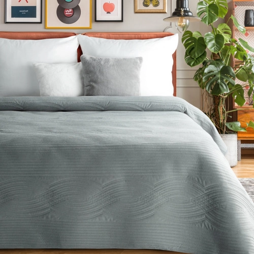 Prehoz 170x210 cm velúrový, strieborný