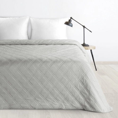 Velurový přehoz 170x210 cm, stříbrný