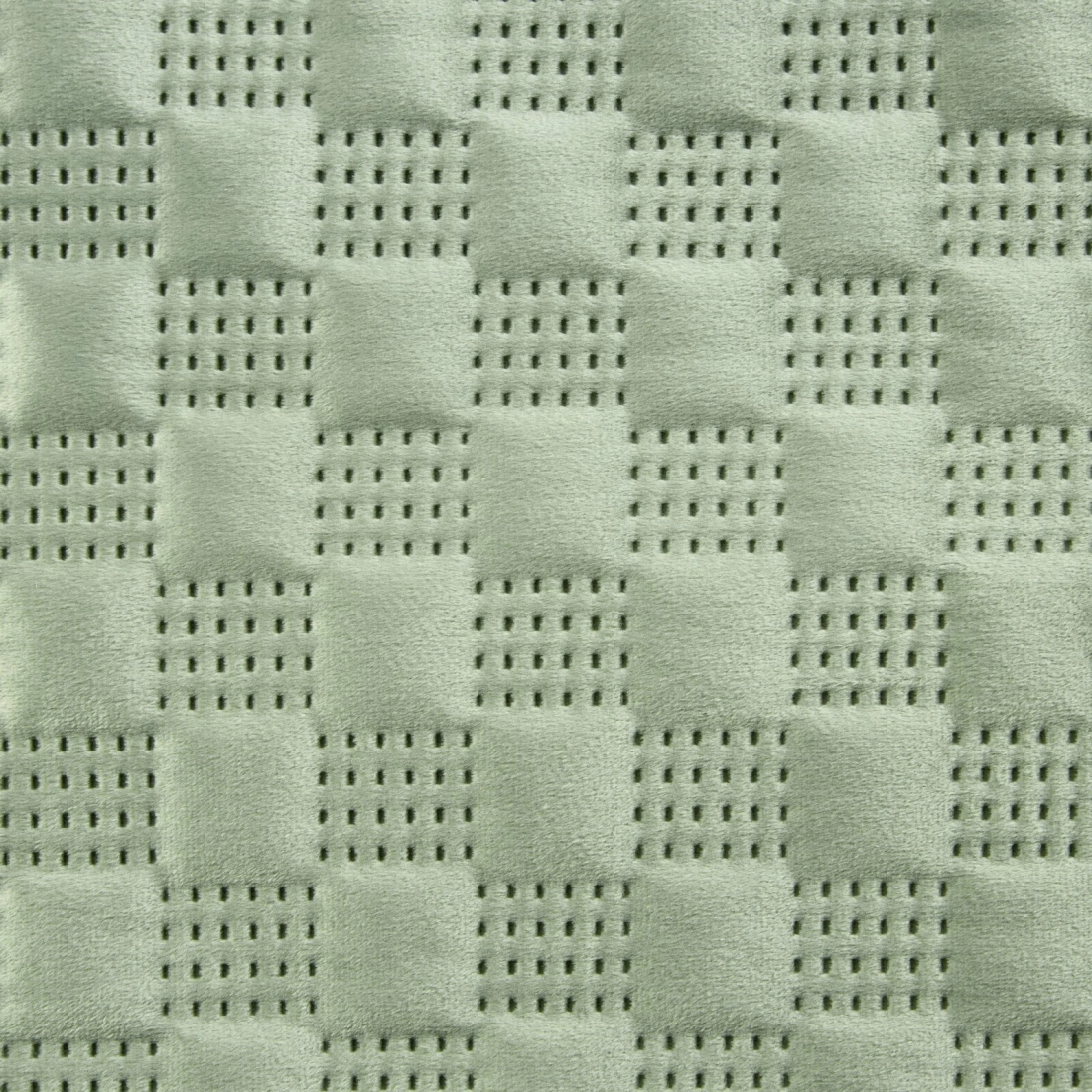 Prehoz 170x210 cm welvetový prešívaný, svetlozelený