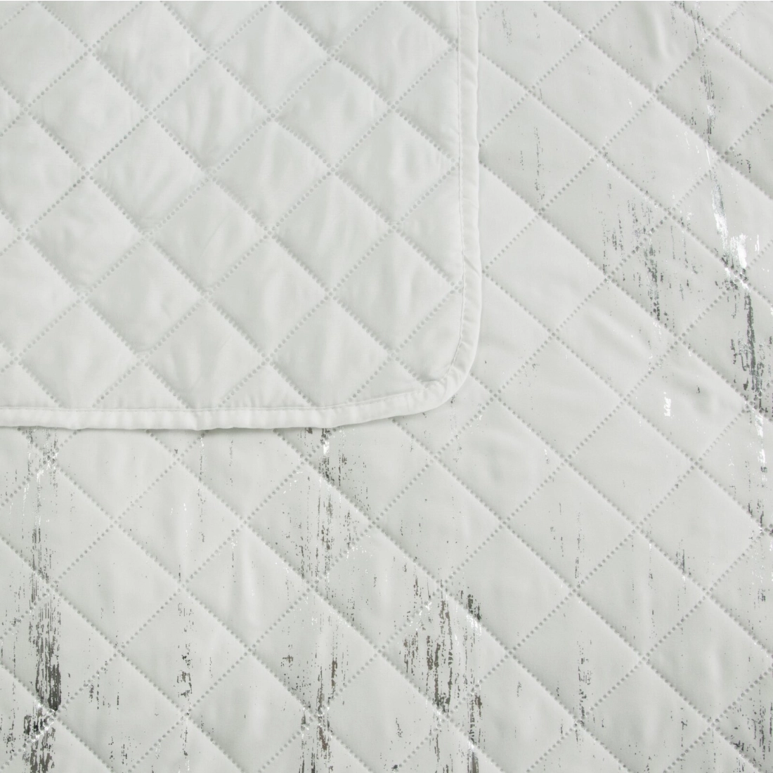 Prehoz 200x220 cm mikrovláknový, biely a strieborný