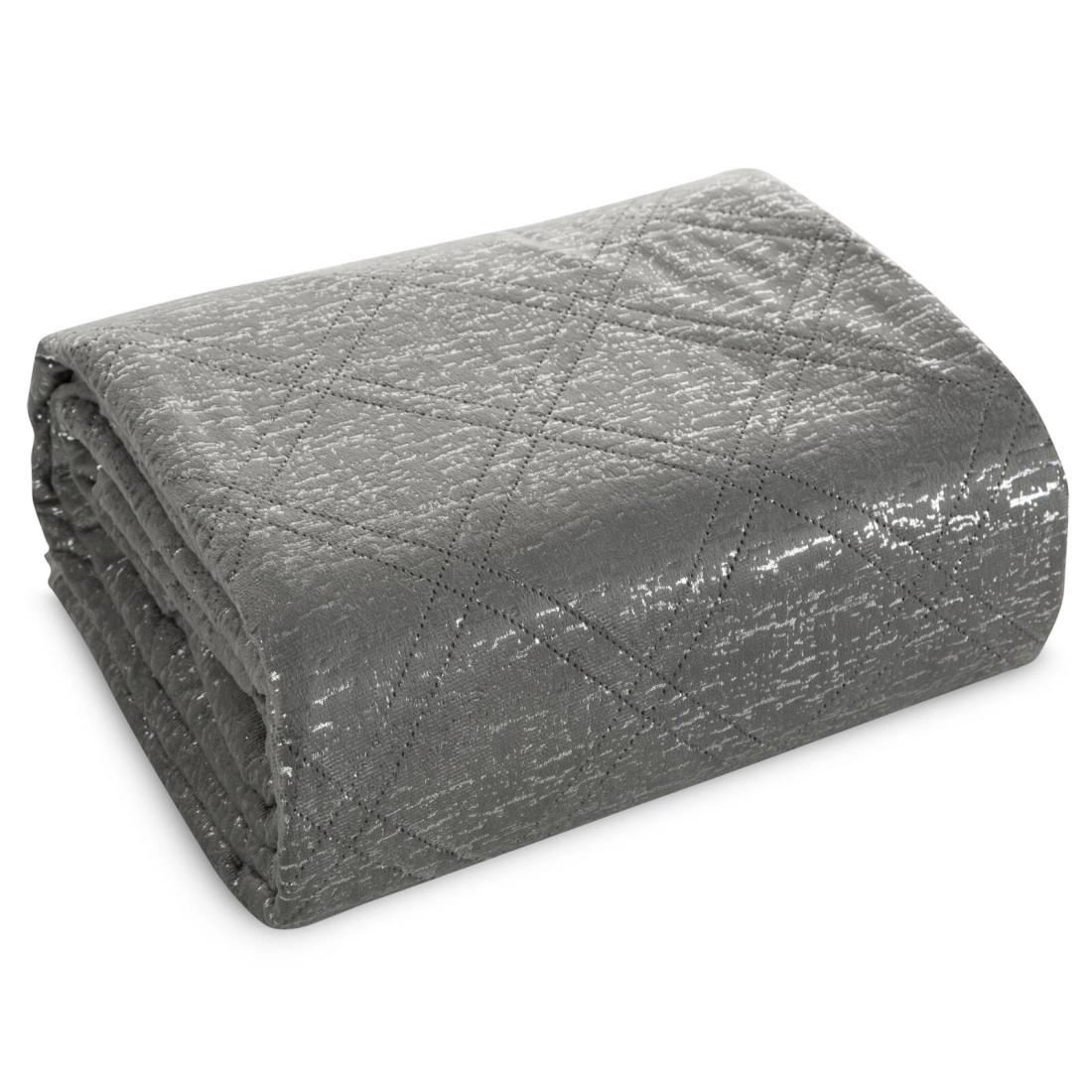 Prehoz 200x220 cm mikrovláknový s karo vzorom, oceľový