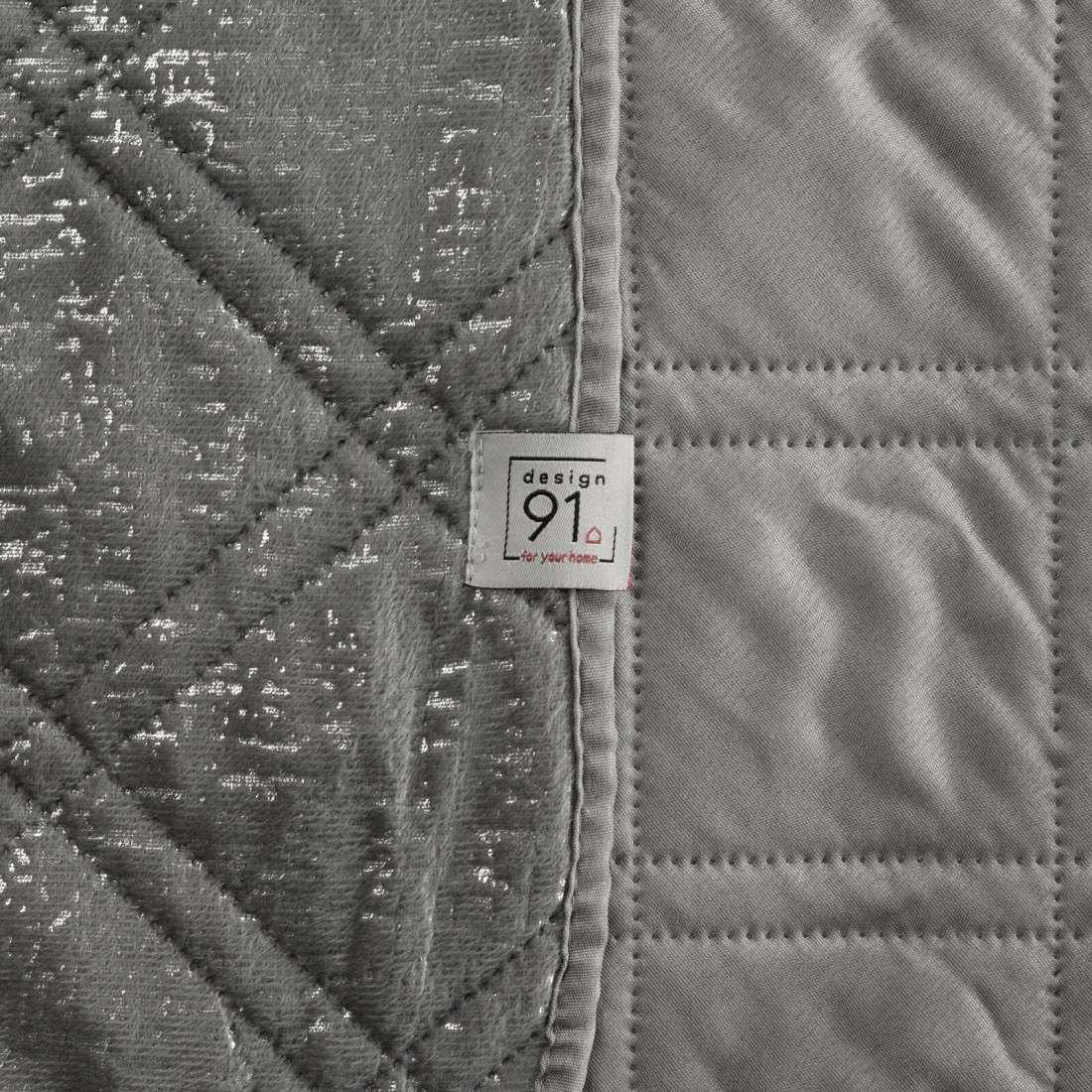 Prehoz 200x220 cm mikrovláknový s karo vzorom, oceľový