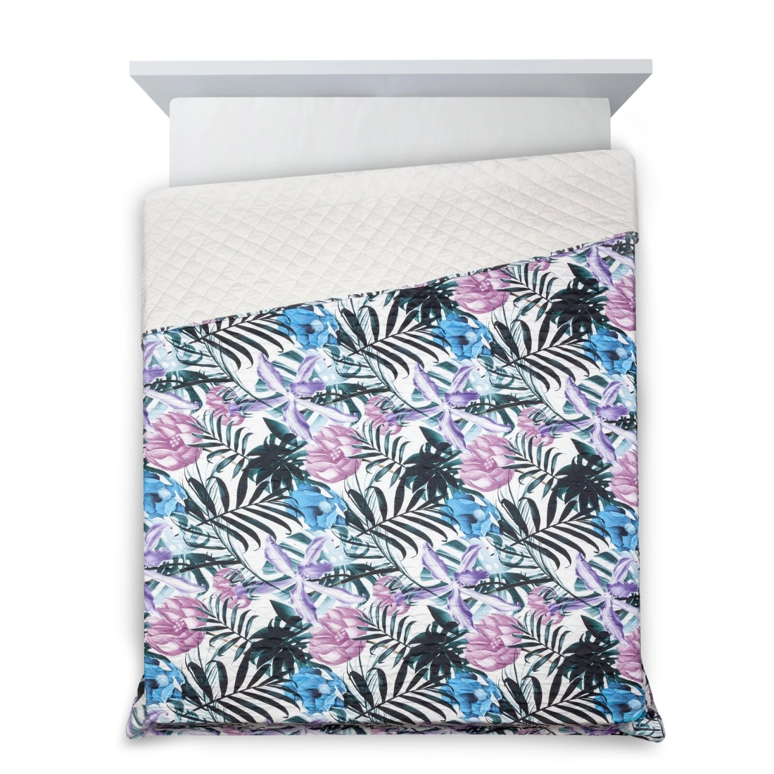 Prehoz 200x220 cm mikrovláknový s tropickým rastlinným vzorom, farebný