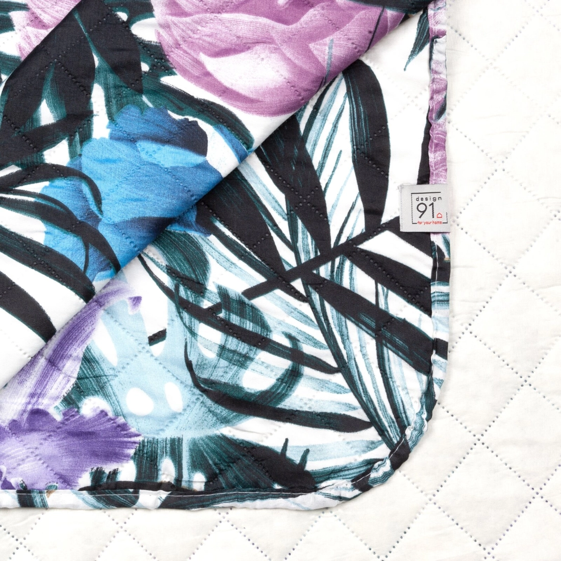 Prehoz 200x220 cm mikrovláknový s tropickým rastlinným vzorom, farebný