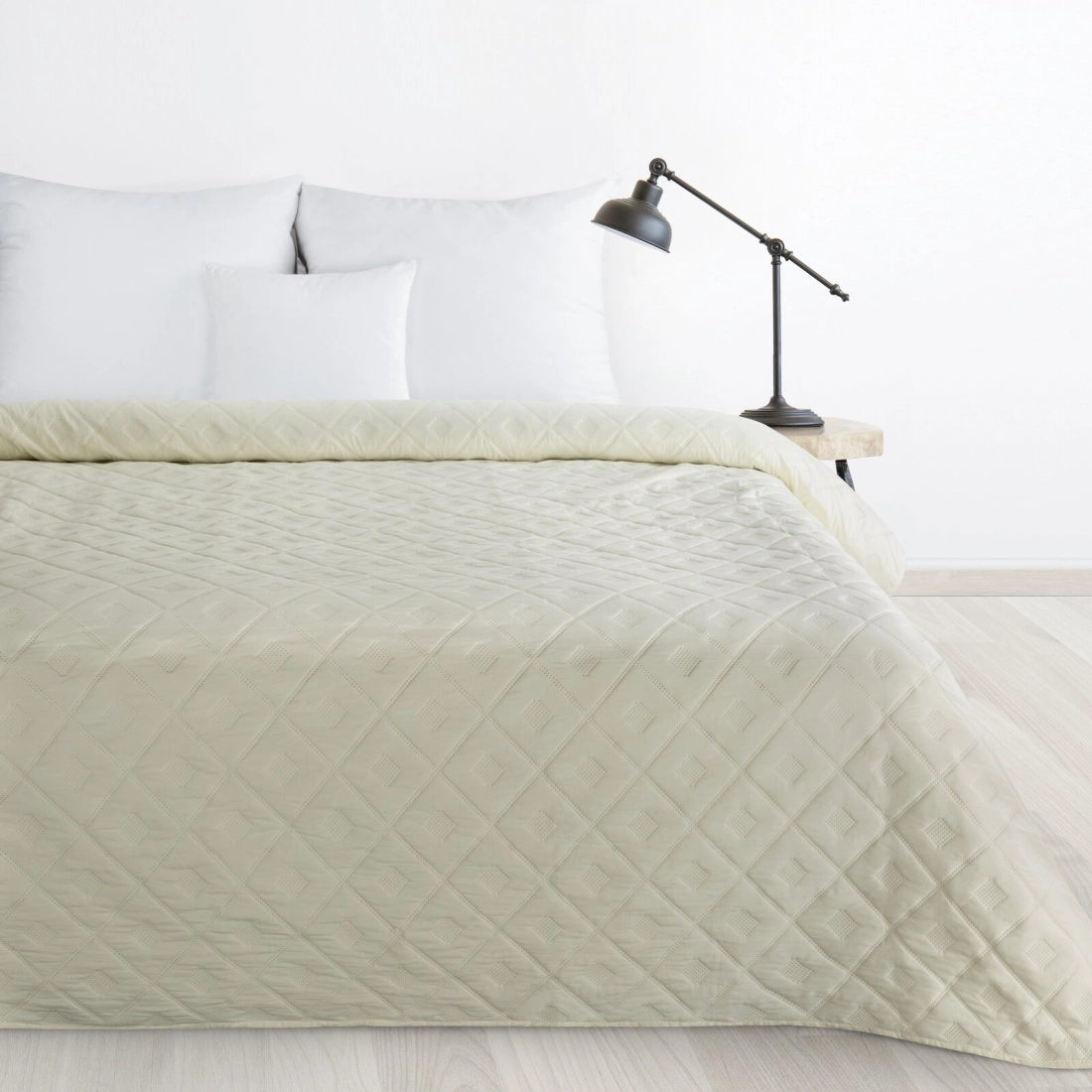 Prehoz 200x220 cm s geometrickým vzorom, krémový