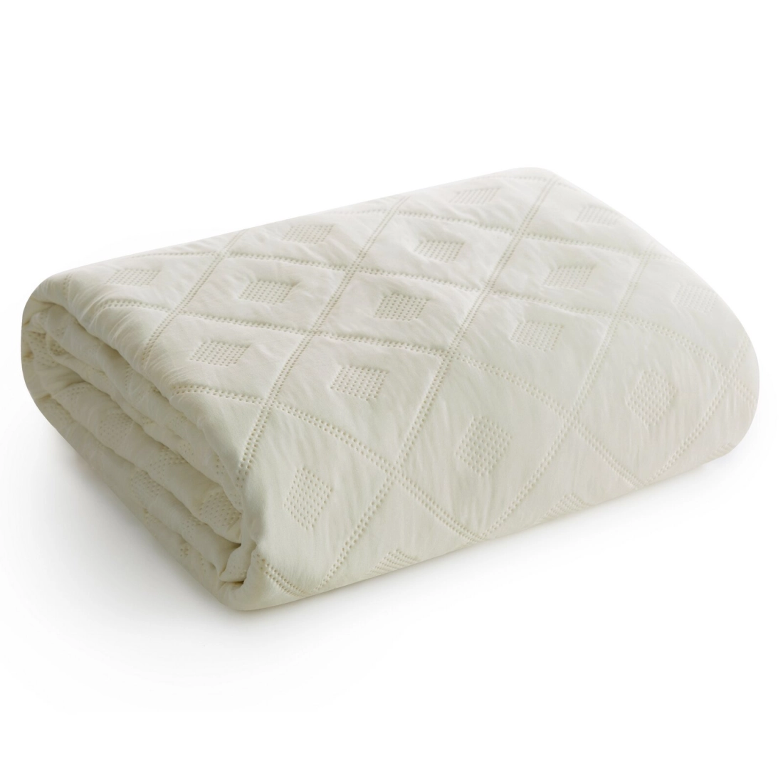 Prehoz 200x220 cm s geometrickým vzorom, krémový