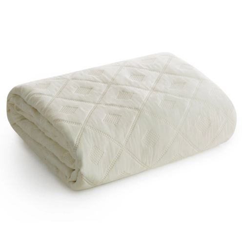 Prehoz 200x220 cm s geometrickým vzorom, krémový