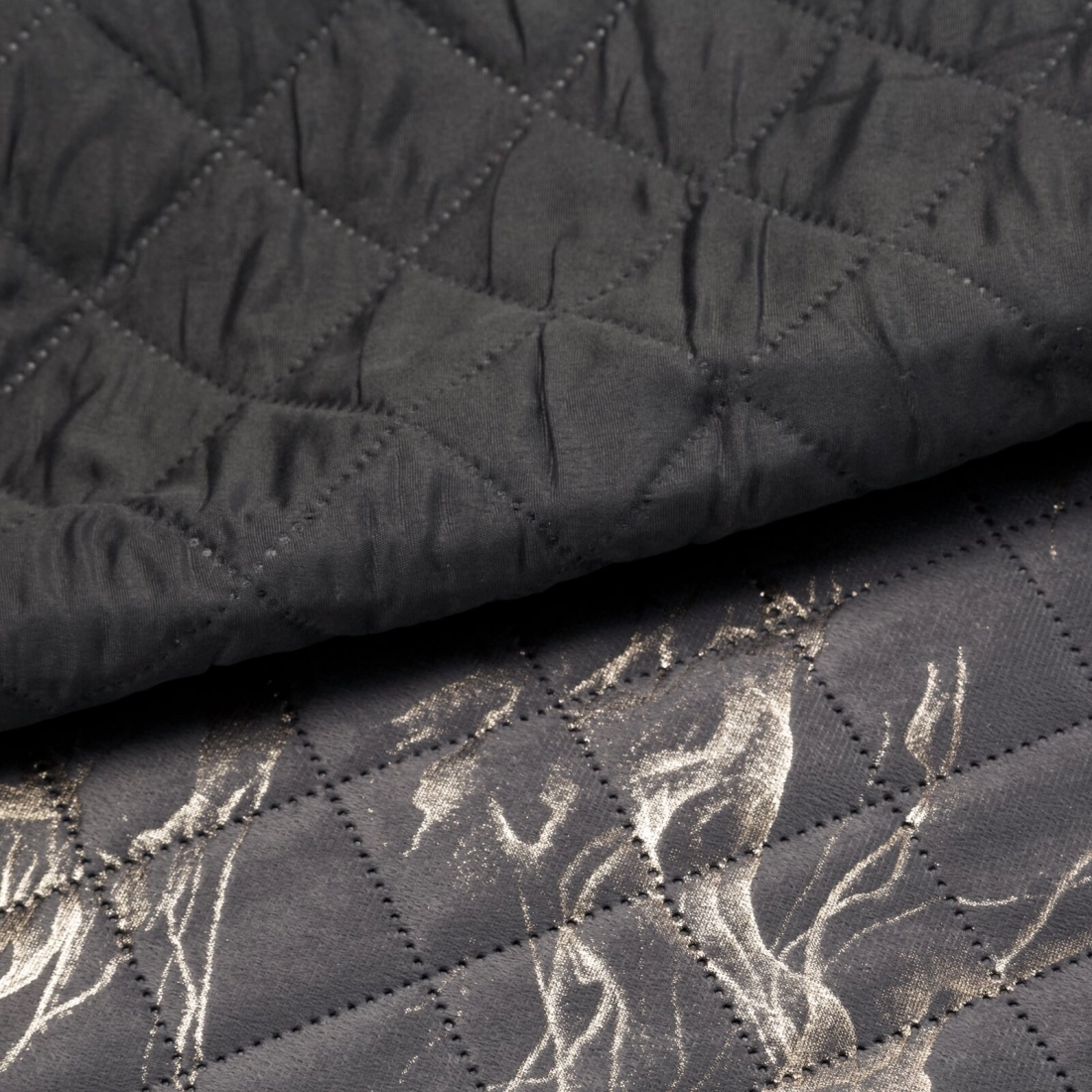 Prehoz 200x220 cm s mramorovým vzorom, oceľový a zlatý