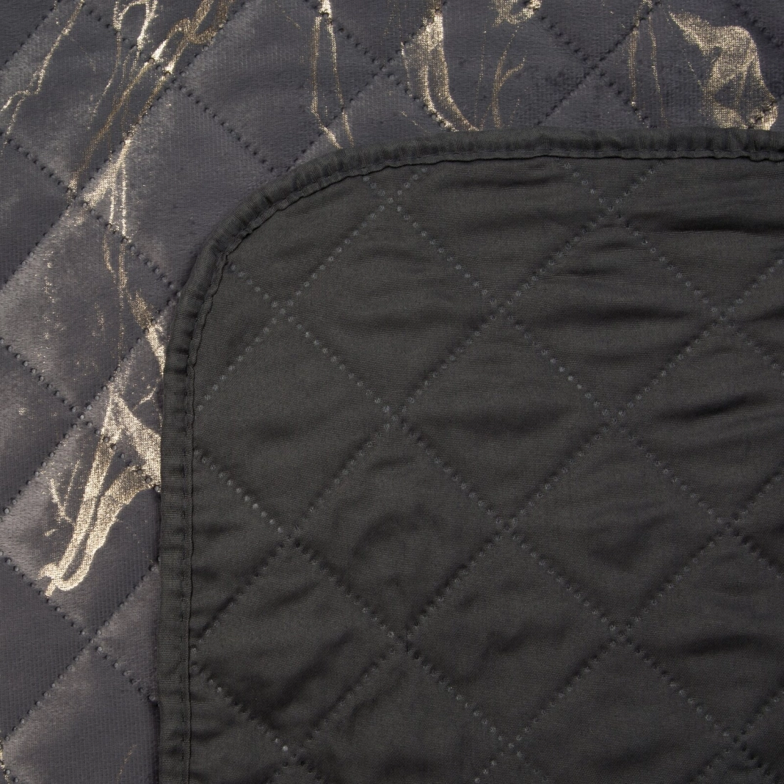 Prehoz 200x220 cm s mramorovým vzorom, oceľový a zlatý