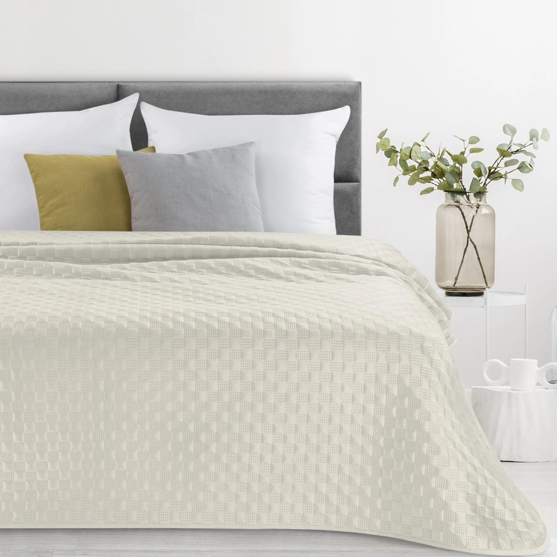 Prehoz 200x220 cm velúrový, krémový