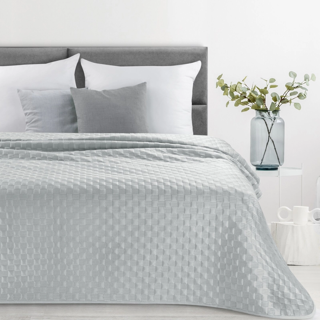 Prehoz 200x220 cm velúrový, strieborný