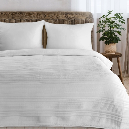 Prehoz 220x240 cm mikrovláknový, biely