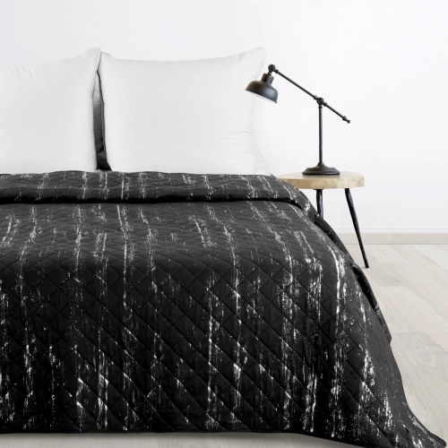 Prehoz 220x240 cm mikrovláknový, čierny a strieborný