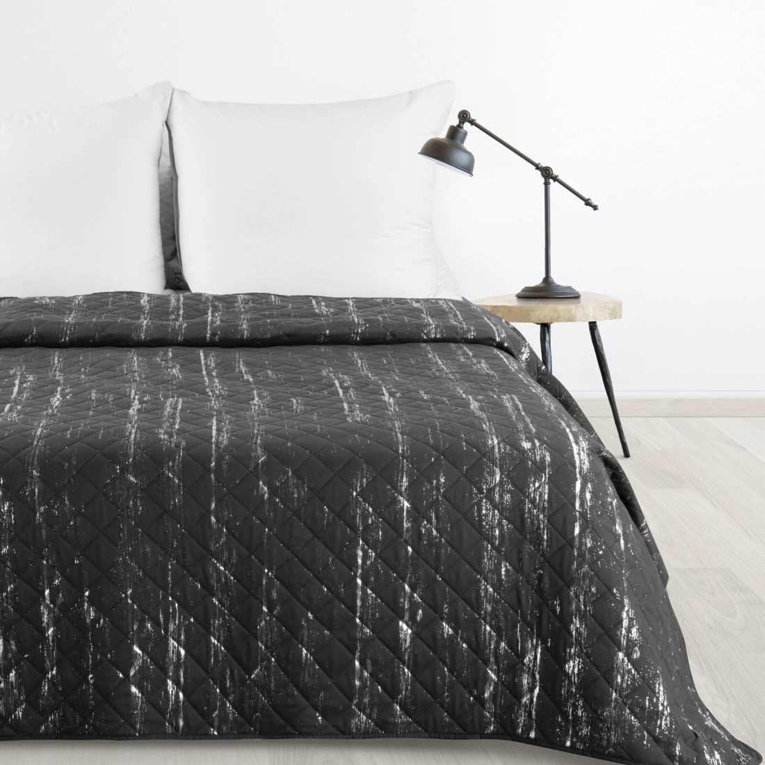 Prehoz 220x240 cm mikrovláknový, grafitový a strieborný