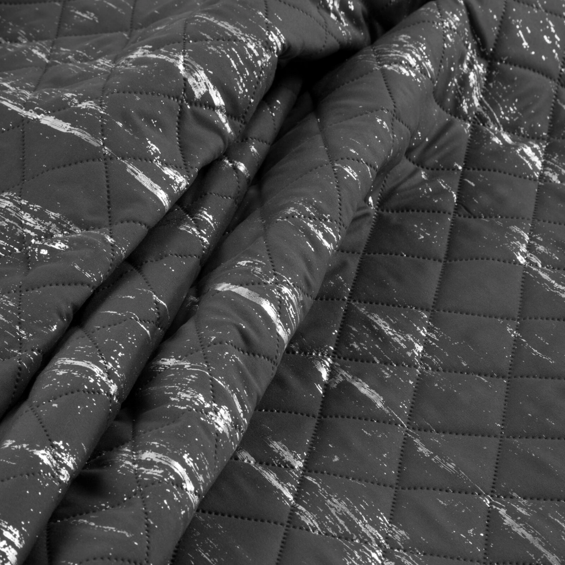 Prehoz 220x240 cm mikrovláknový, grafitový a strieborný