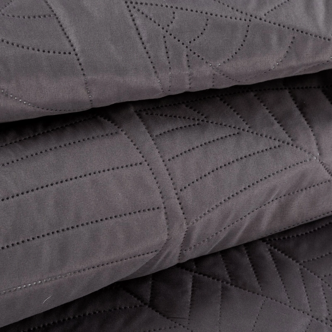 Prehoz 220x240 cm mikrovláknový s listovým vzorom, grafitový