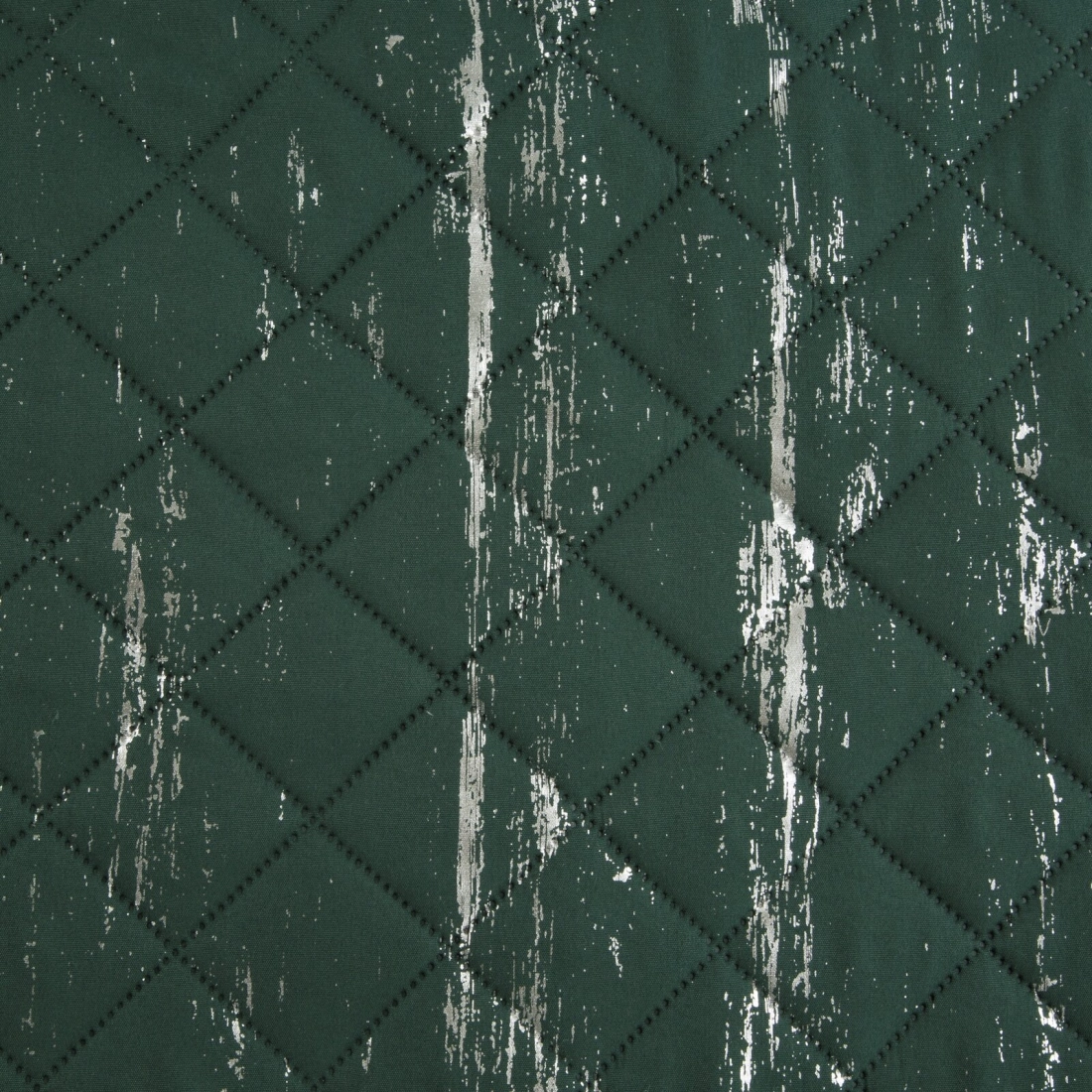 Prehoz 220x240 cm mikrovláknový, tmavozelený a strieborný