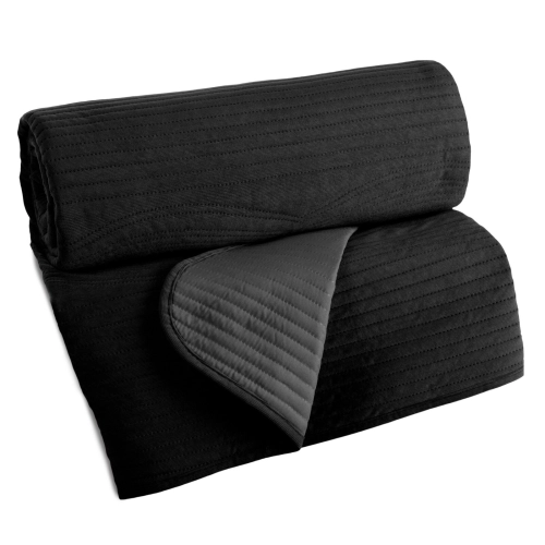 Prehoz 220x240 cm s geometrickým vzorom, čierny