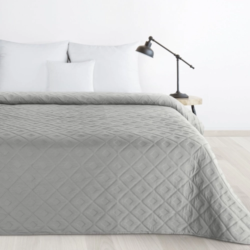 Prehoz 220x240 cm s geometrickým vzorom, strieborný