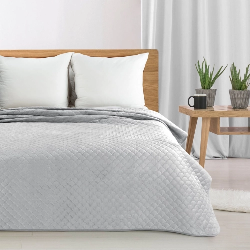 Prehoz 220x240 cm s motívom rybej šupiny, strieborný