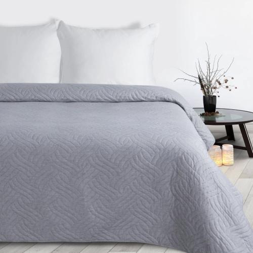 Prehoz 220x240 cm s geometrickým vzorom, strieborný