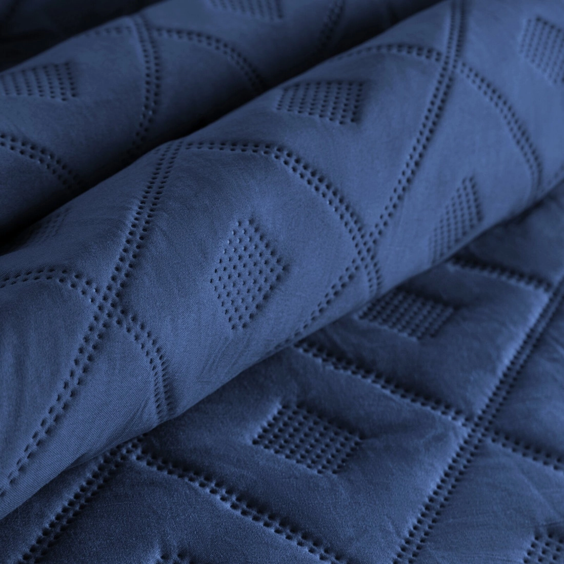 Prehoz 220x240 cm s geometrickým vzorom, tmavomodrý